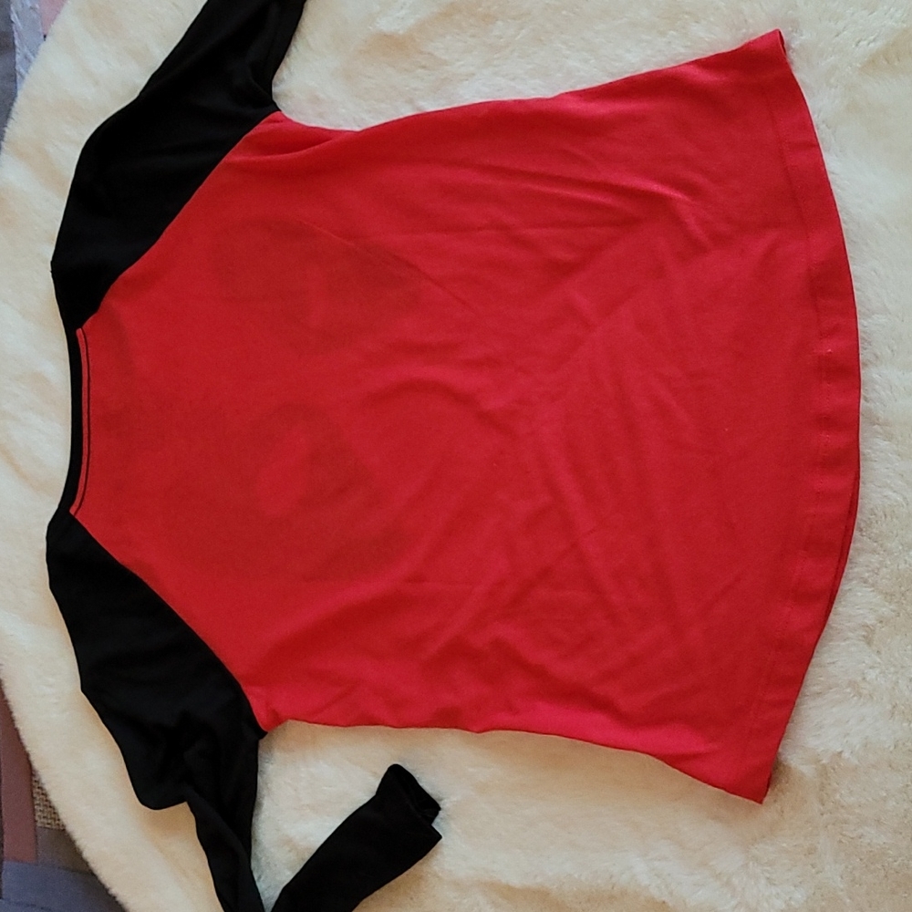 Marvel X Mighty Fine Red & Black Deadpool Character Raglan Shirt Small - Picture 9 of 9